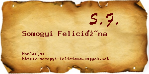 Somogyi Feliciána névjegykártya