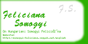 feliciana somogyi business card